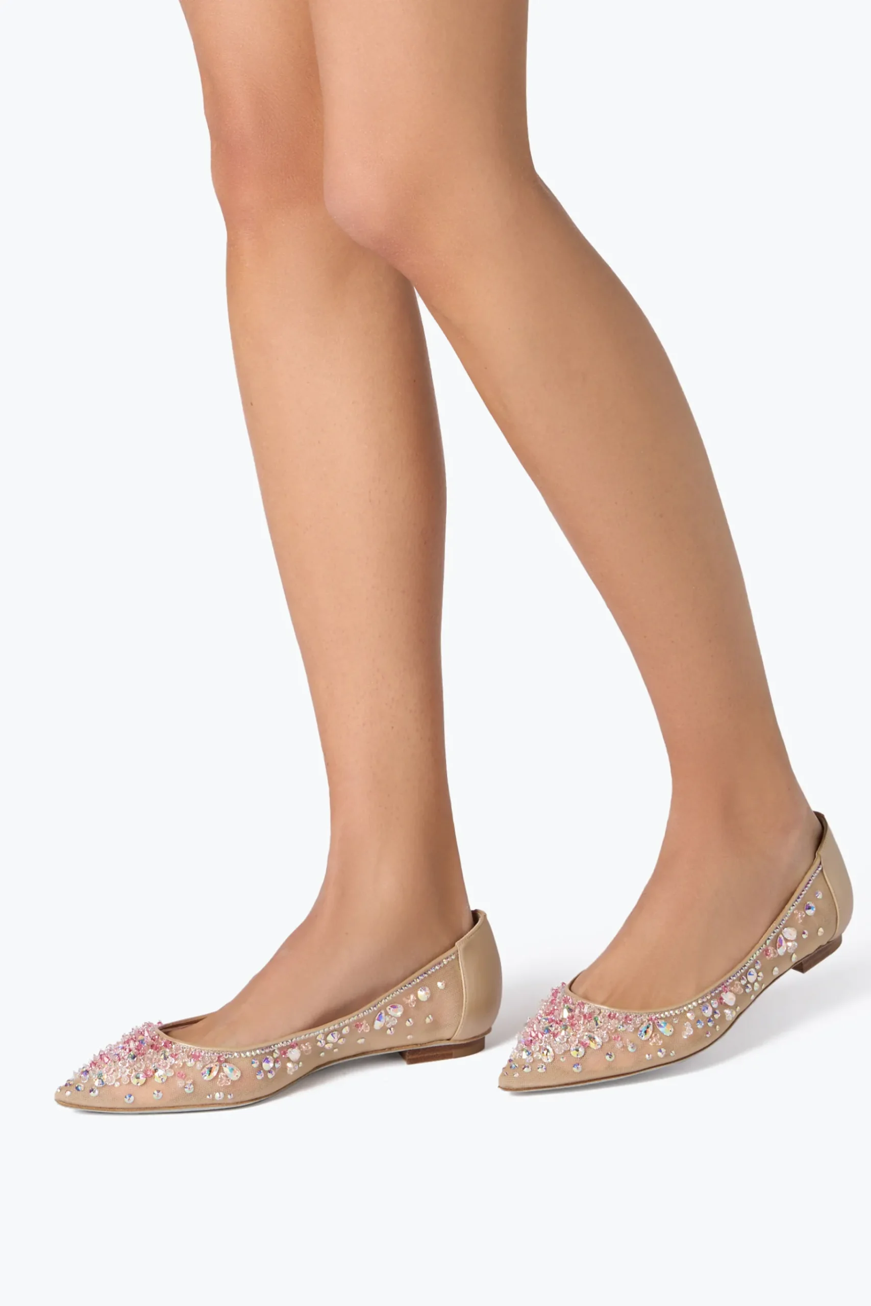 Per Le Invitate|Per Le Damigelle^Rene Caovilla Ballerina Cinderella Champagne 10 ROSA
