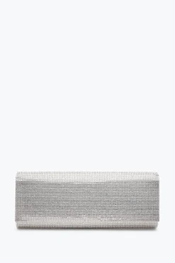 Clutch|Clutch^Rene Caovilla Clutch Zafira Con Cristalli All-Over Argento