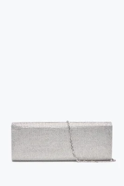 Clutch|Clutch^Rene Caovilla Clutch Zafira Con Cristalli All-Over Argento
