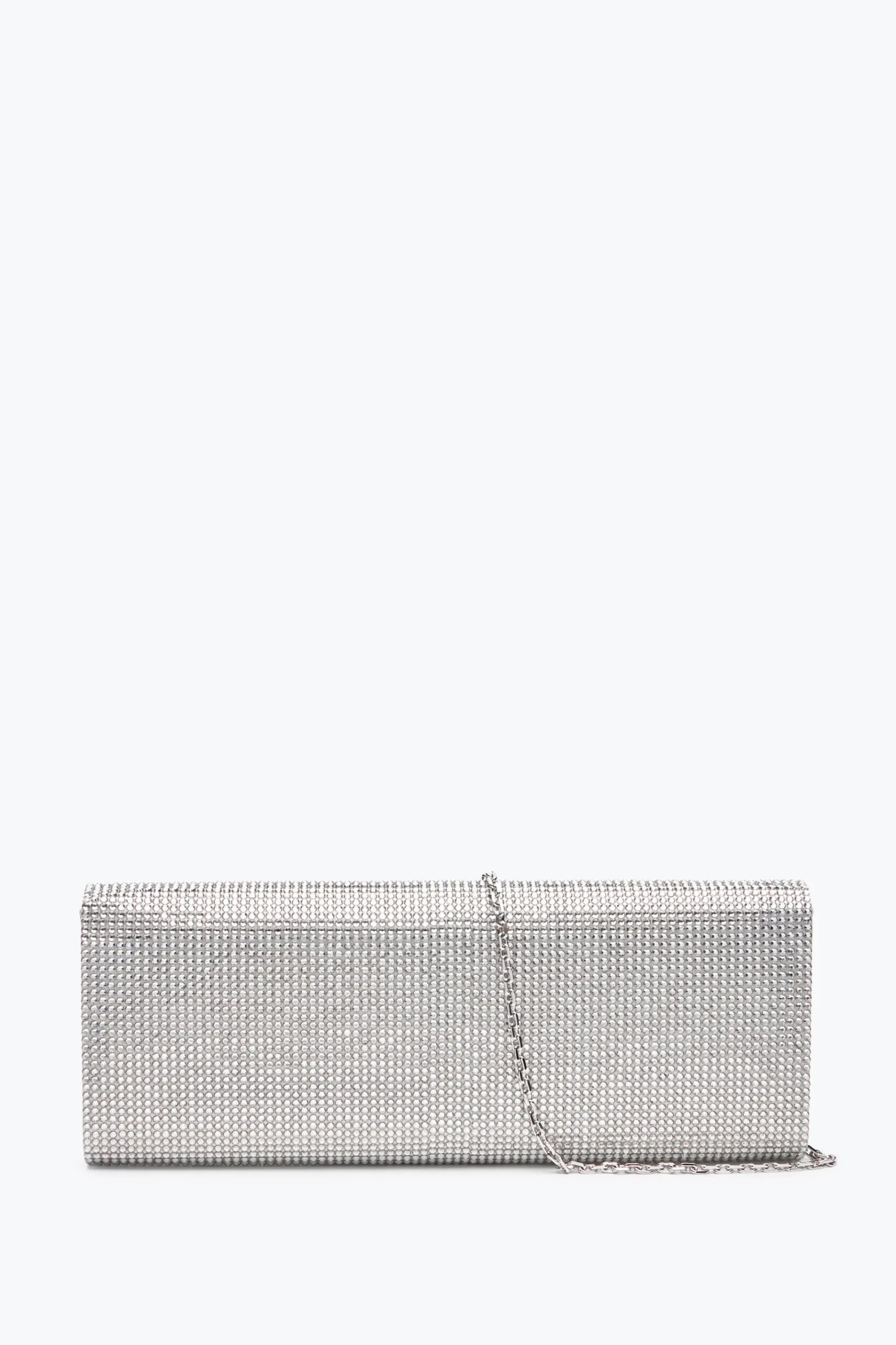 Clutch|Clutch^Rene Caovilla Clutch Zafira Con Cristalli All-Over Argento