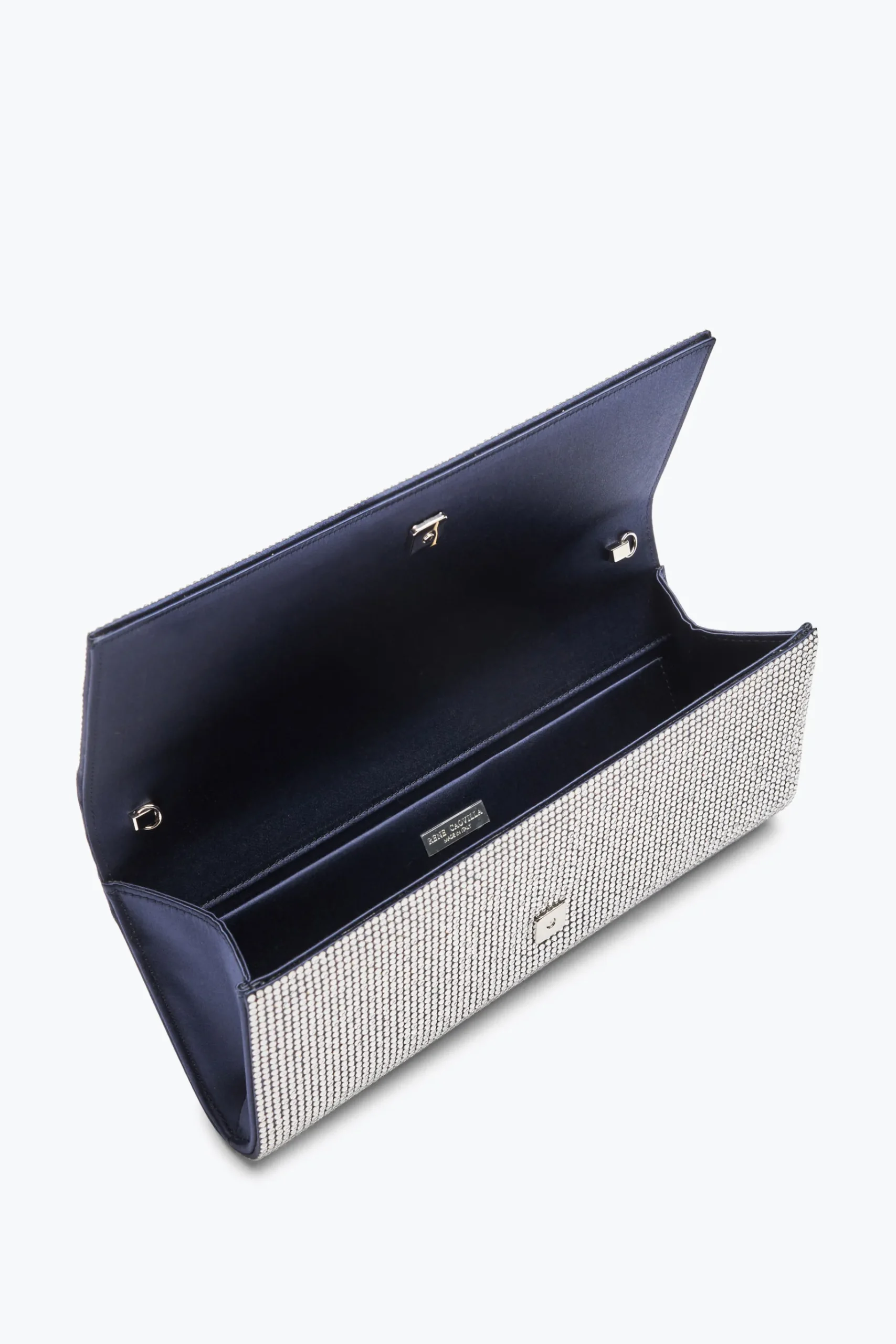 Clutch|Clutch^Rene Caovilla Clutch Zafira Con Cristalli All-Over Blu