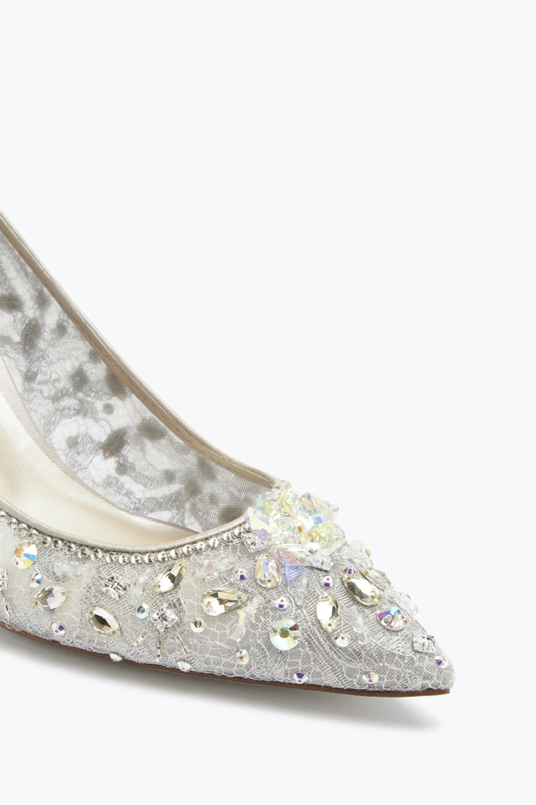 Décolleté^Rene Caovilla Décolleté A Punta Grigie Cinderella 75 Argento