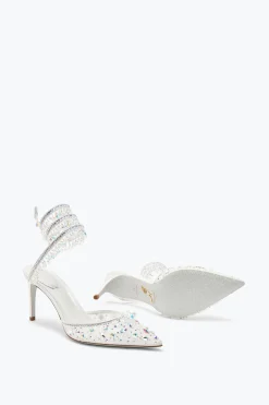 Collezione Sposa|Décolleté^Rene Caovilla Décolleté Chandelier Bianca 80 Bianco