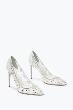 Collezione Sposa|Décolleté^Rene Caovilla Décolleté Cinderella Bianca 105 Bianco