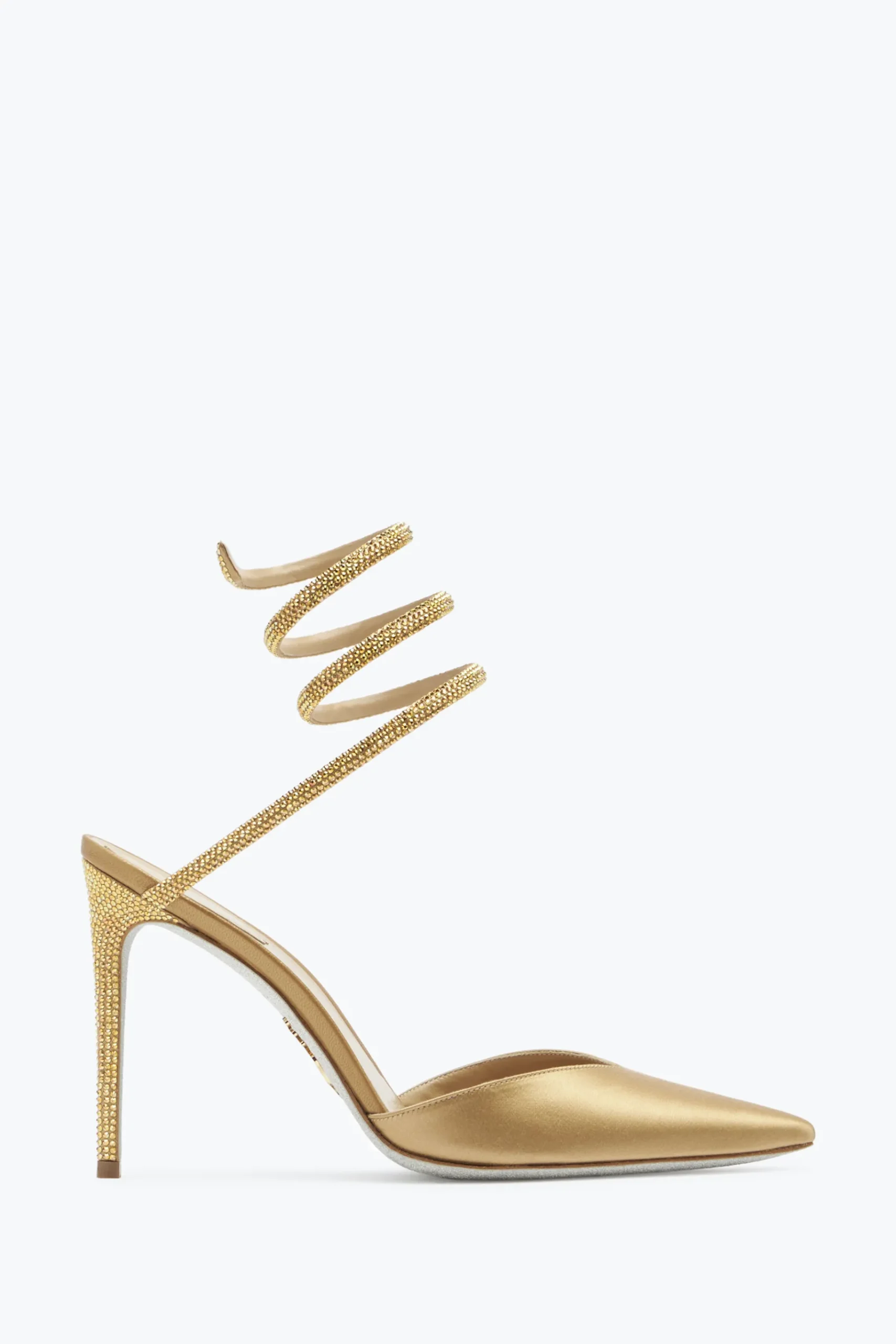 Per Le Invitate|Icone^Rene Caovilla Décolleté Cleo Champagne Con Cristalli 105 Oro
