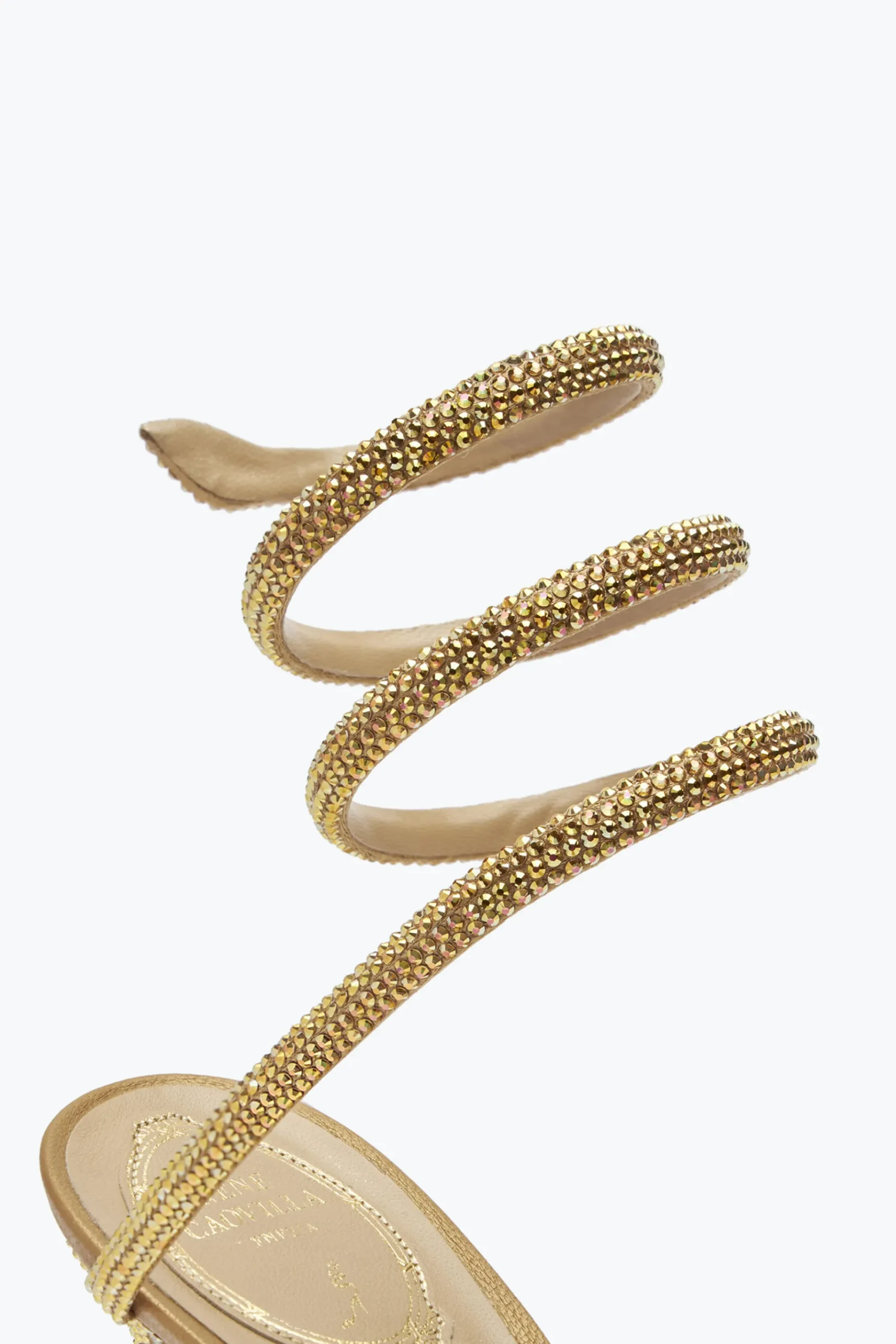 Per Le Invitate|Icone^Rene Caovilla Décolleté Cleo Champagne Con Cristalli 105 Oro