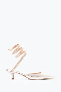 Décolleté^Rene Caovilla Décolleté Cleo Con Cristalli 50 Oro rosa