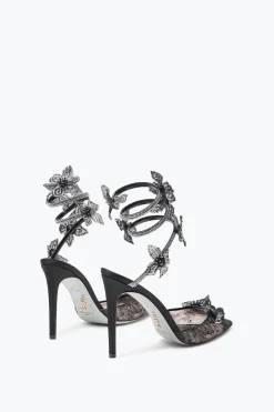 Décolleté^Rene Caovilla Décolleté Floriane Nera E Argento 105 Nero