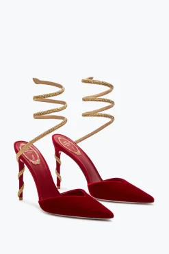 Icone|Décolleté^Rene Caovilla Décolleté Margot E Oro 105 Rosso