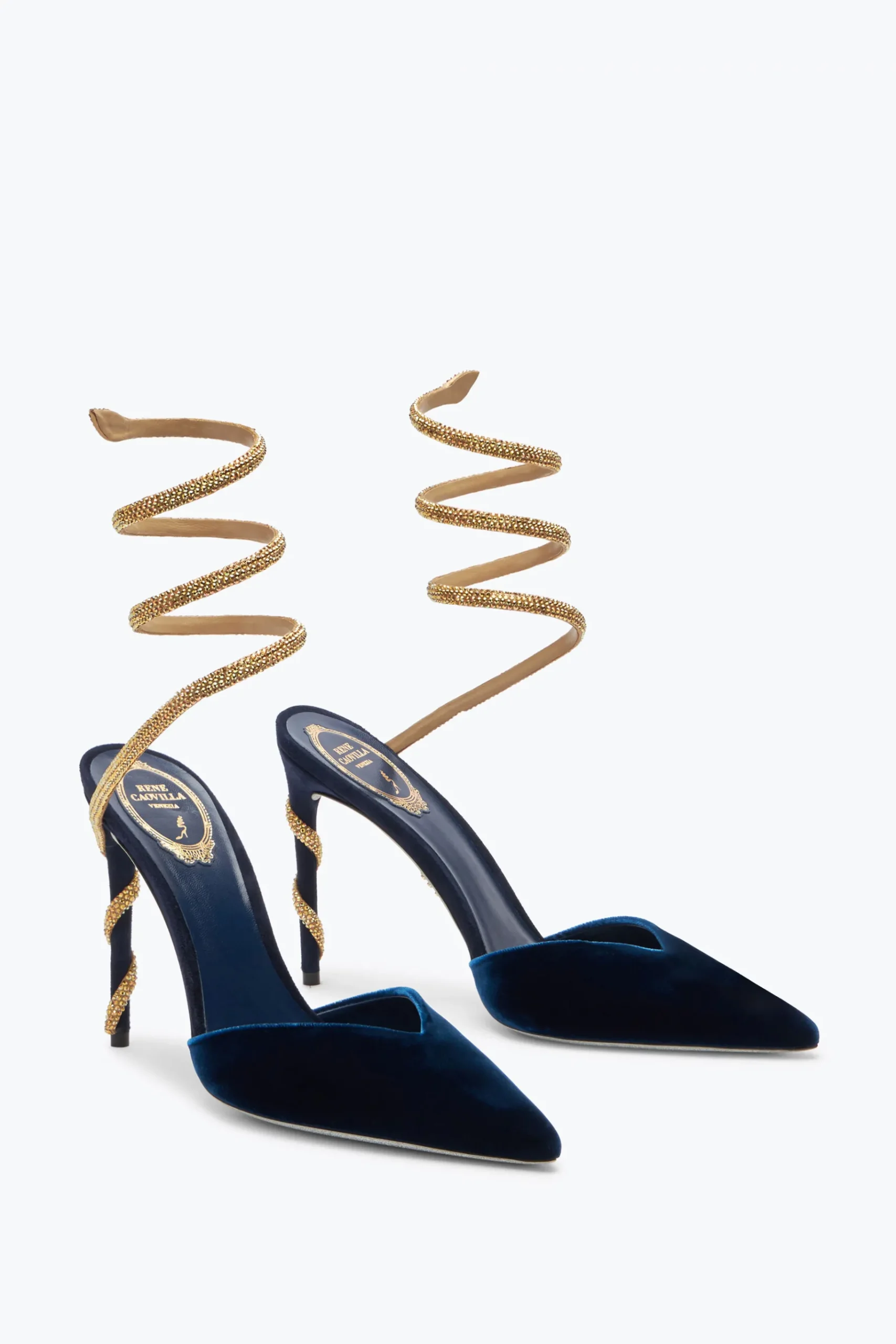 Icone|Décolleté^Rene Caovilla Décolleté Slingback Margot Notte 105 Blu