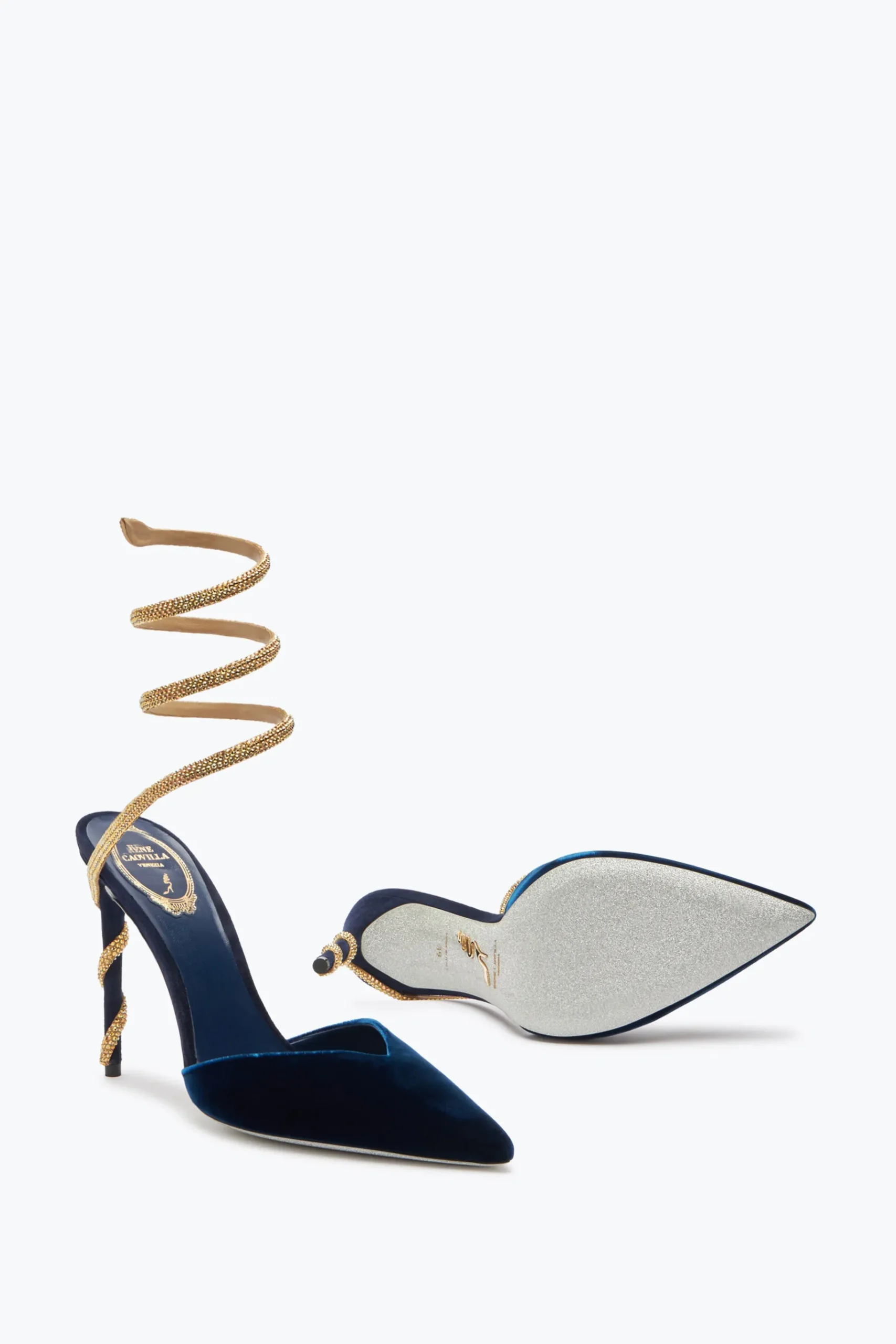 Icone|Décolleté^Rene Caovilla Décolleté Slingback Margot Notte 105 Blu