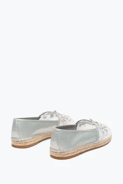 Ballerine E Mocassini^Rene Caovilla ESPADRILLAS EDEN IN AYERS CON CRISTALLI 10 Avorio