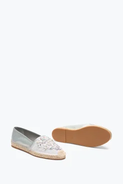 Ballerine E Mocassini^Rene Caovilla ESPADRILLAS EDEN IN AYERS CON CRISTALLI 10 Avorio