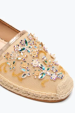 Ballerine E Mocassini^Rene Caovilla ESPADRILLAS EDEN CON CRISTALLI 10 Oro
