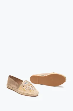 Ballerine E Mocassini^Rene Caovilla ESPADRILLAS EDEN CON CRISTALLI 10 Oro