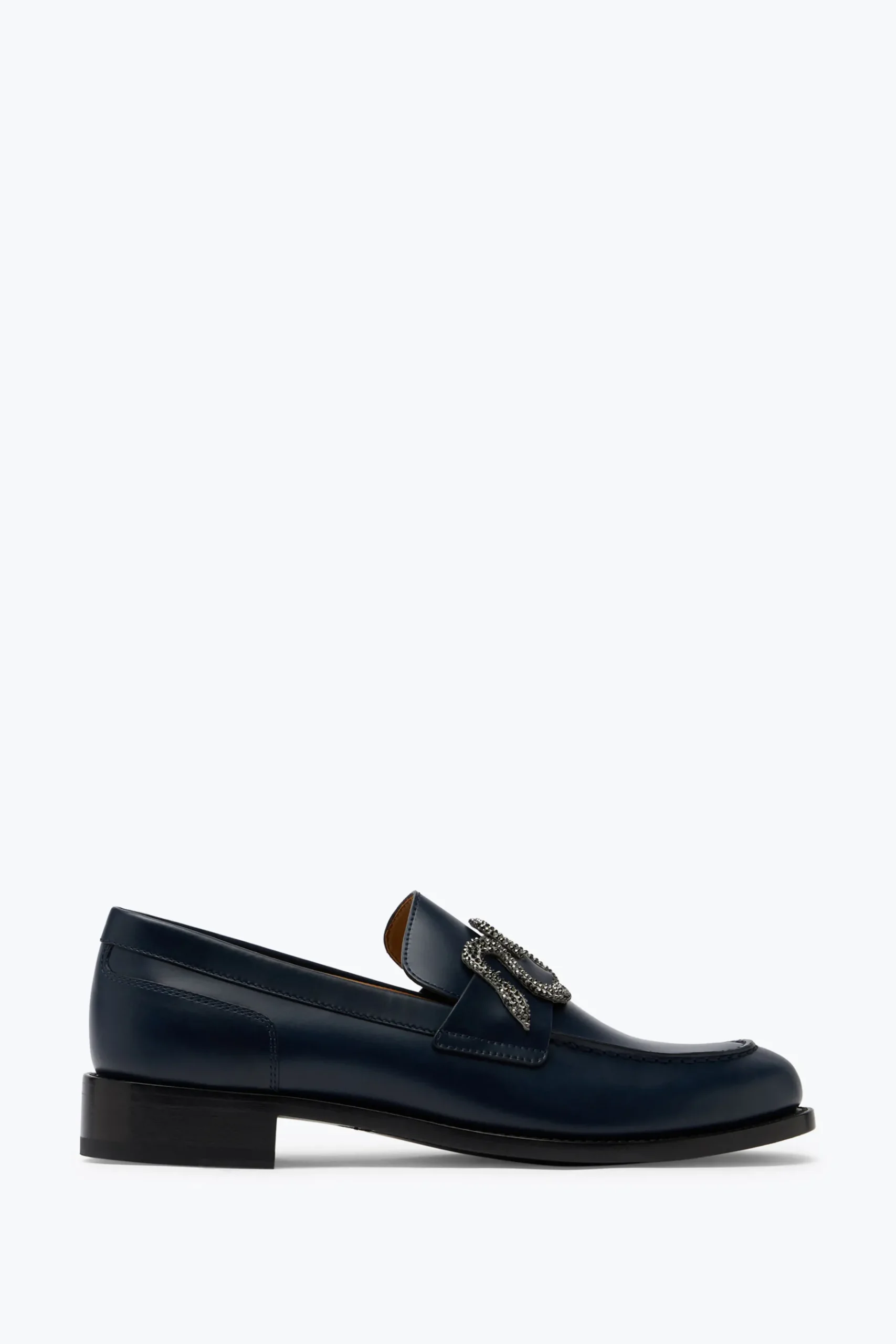 Ballerine E Mocassini^Rene Caovilla Mocassino Morgana Con Cristalli Nero Matt 20 Blu
