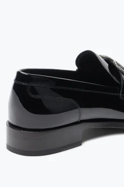 Ballerine E Mocassini^Rene Caovilla Mocassino Morgana In Vernice Con Cristalli 20 Nero