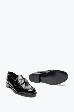 Ballerine E Mocassini^Rene Caovilla Mocassino Morgana In Vernice Con Cristalli 20 Nero