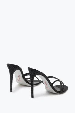 Mule^Rene Caovilla Mule Irina Nera Con Cristalli 105 Nero