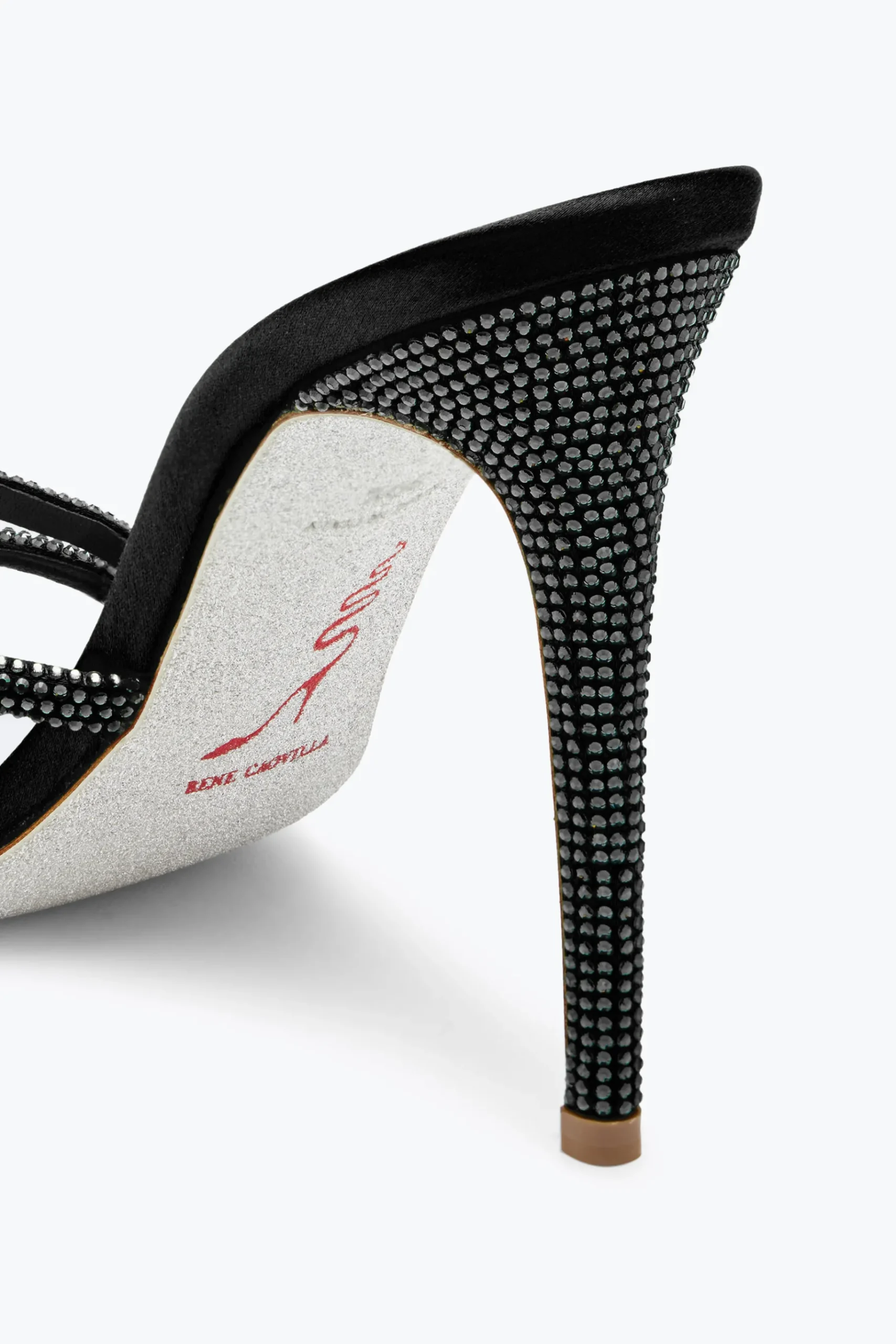Mule^Rene Caovilla Mule Irina Nera Con Cristalli 105 Nero
