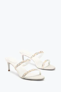 Collezione Sposa|Mule^Rene Caovilla MULE PEARL BIANCA 60 Bianco
