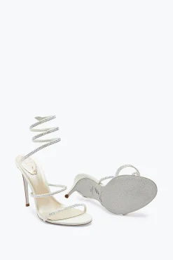 Collezione Sposa|Icone^Rene Caovilla Sandali Eleganti Bianchi Cleo Bianco