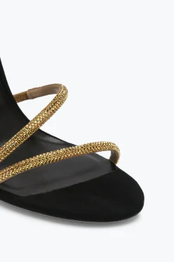 Icone|Sandali^Rene Caovilla Sandali Gioiello Nero Margot Snake 105 Oro