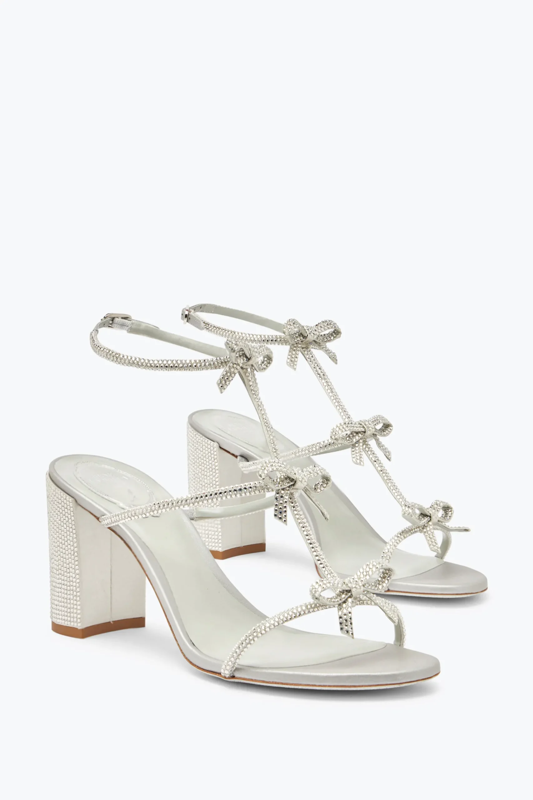 Sandali^Rene Caovilla Sandalo Caterina Argento Con Cristalli 80 Grigio
