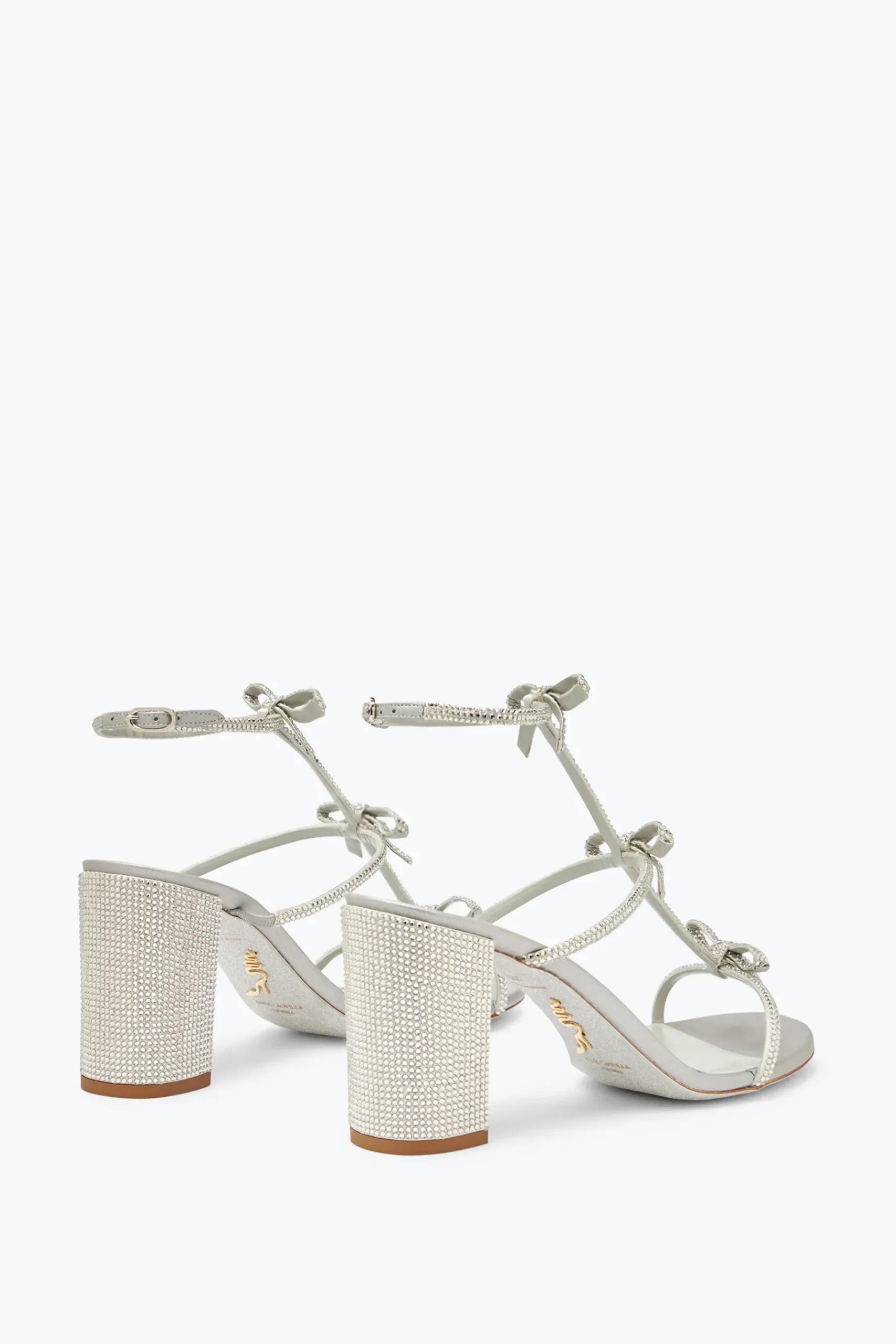 Sandali^Rene Caovilla Sandalo Caterina Argento Con Cristalli 80 Grigio