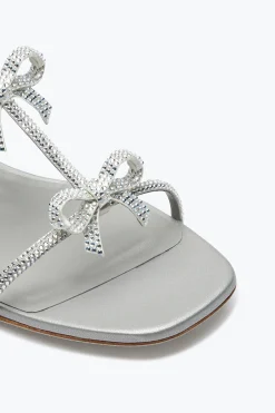 Flat^Rene Caovilla Sandalo Caterina Perla Con Cristalli 10 Grigio