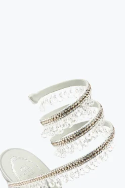 Clutch|Icone^Rene Caovilla Sandalo Chandelier 105 Argento