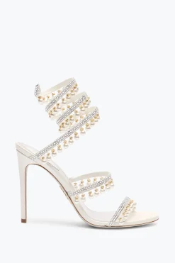 Collezione Sposa|Sandali^Rene Caovilla SANDALO CHANDELIER CON PERLE 105 Avorio