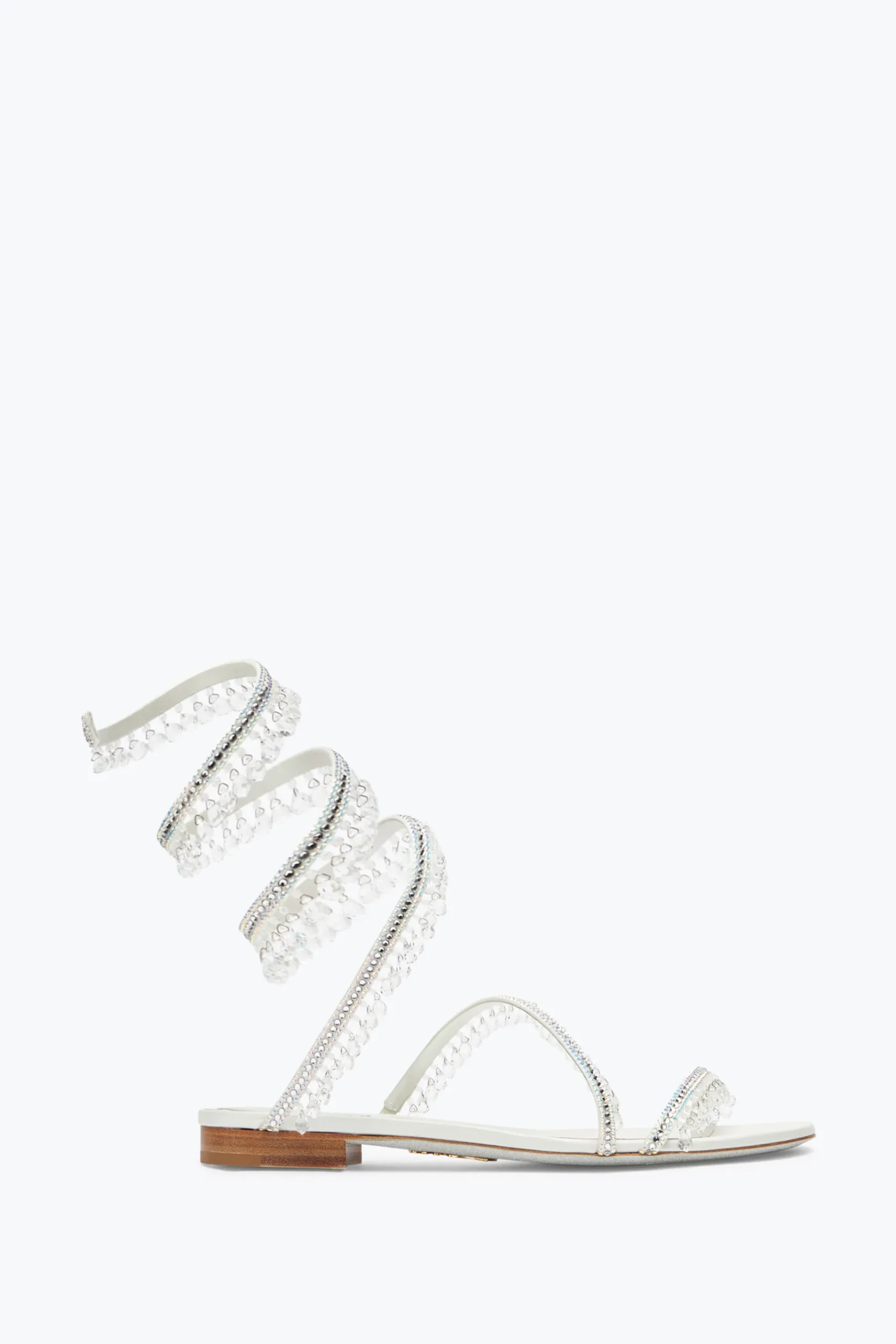 Collezione Sposa|Flat^Rene Caovilla Sandalo Chandelier Con Cristalli 10 Avorio