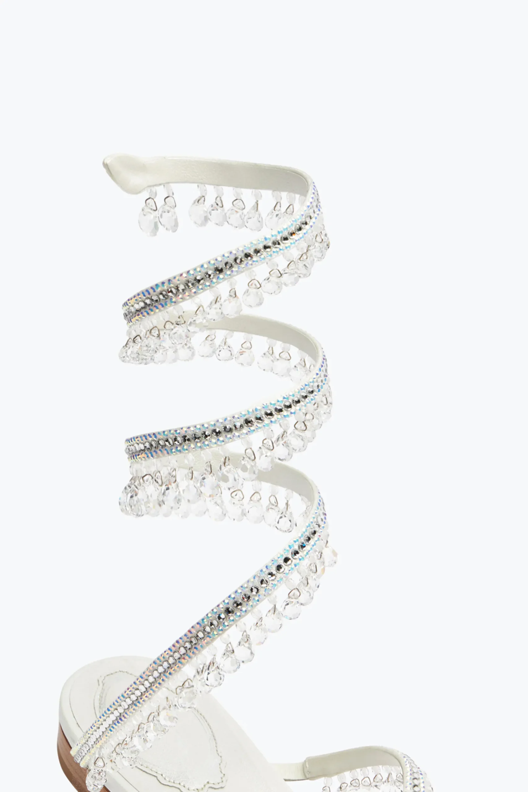 Collezione Sposa|Flat^Rene Caovilla Sandalo Chandelier Con Cristalli 10 Avorio