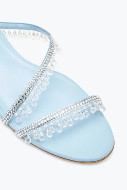 Flat^Rene Caovilla Sandalo Chandelier Flat Azzurro 10 Ottanio