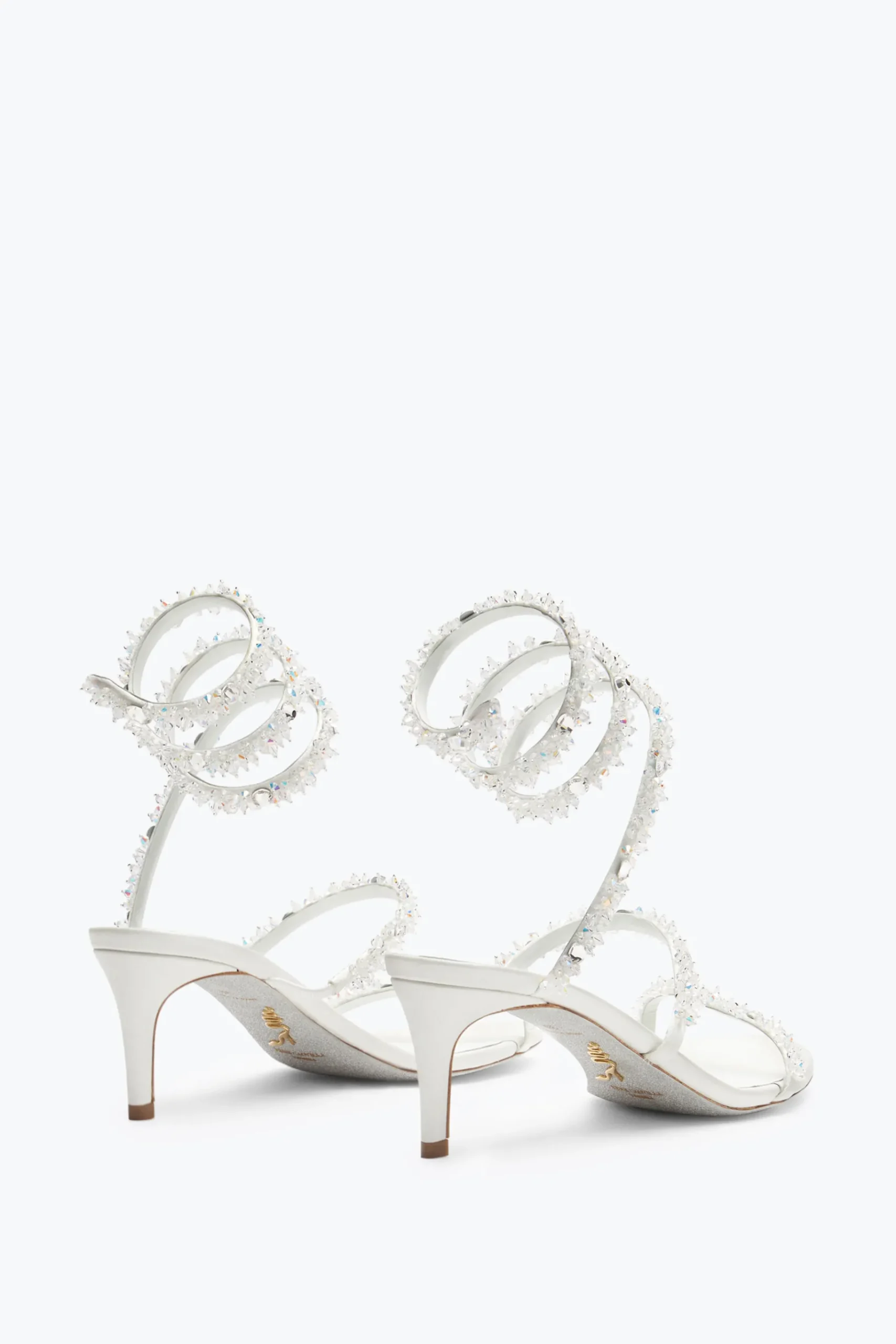 Collezione Sposa|Sandali^Rene Caovilla Sandalo Cinderella Con Serpente 60 Bianco
