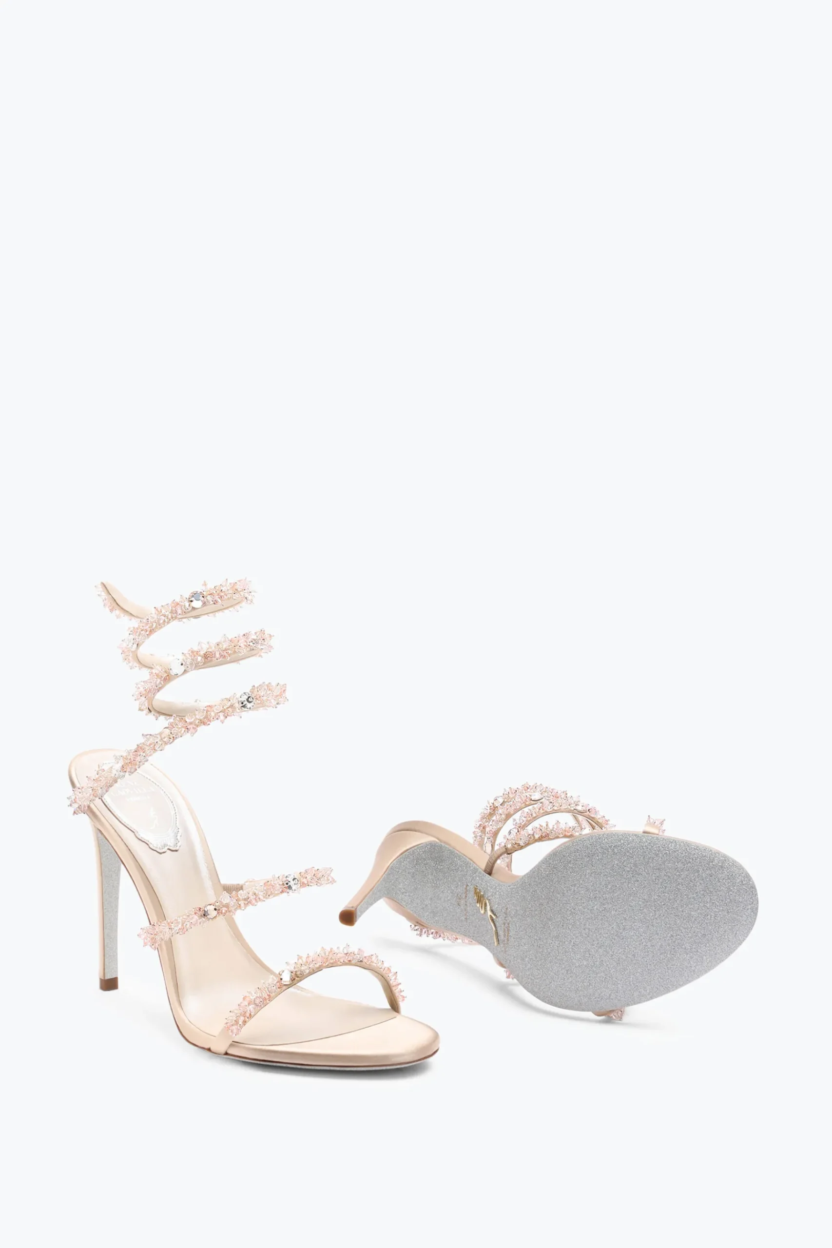 Per Le Invitate|Sandali^Rene Caovilla Sandalo Cinderella Con Serpente 105 Nude