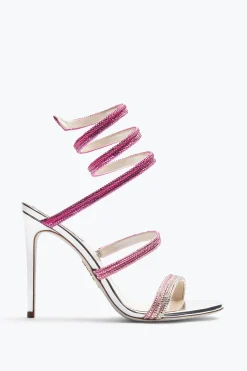 Sandali^Rene Caovilla Sandalo Cleo Con Cristalli Rosa Degradé 105 Argento