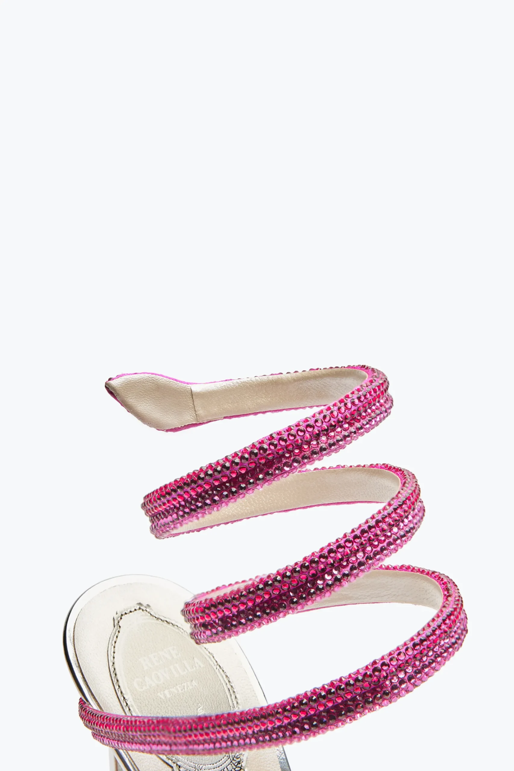 Sandali^Rene Caovilla Sandalo Cleo Con Cristalli Rosa Degradé 105 Argento