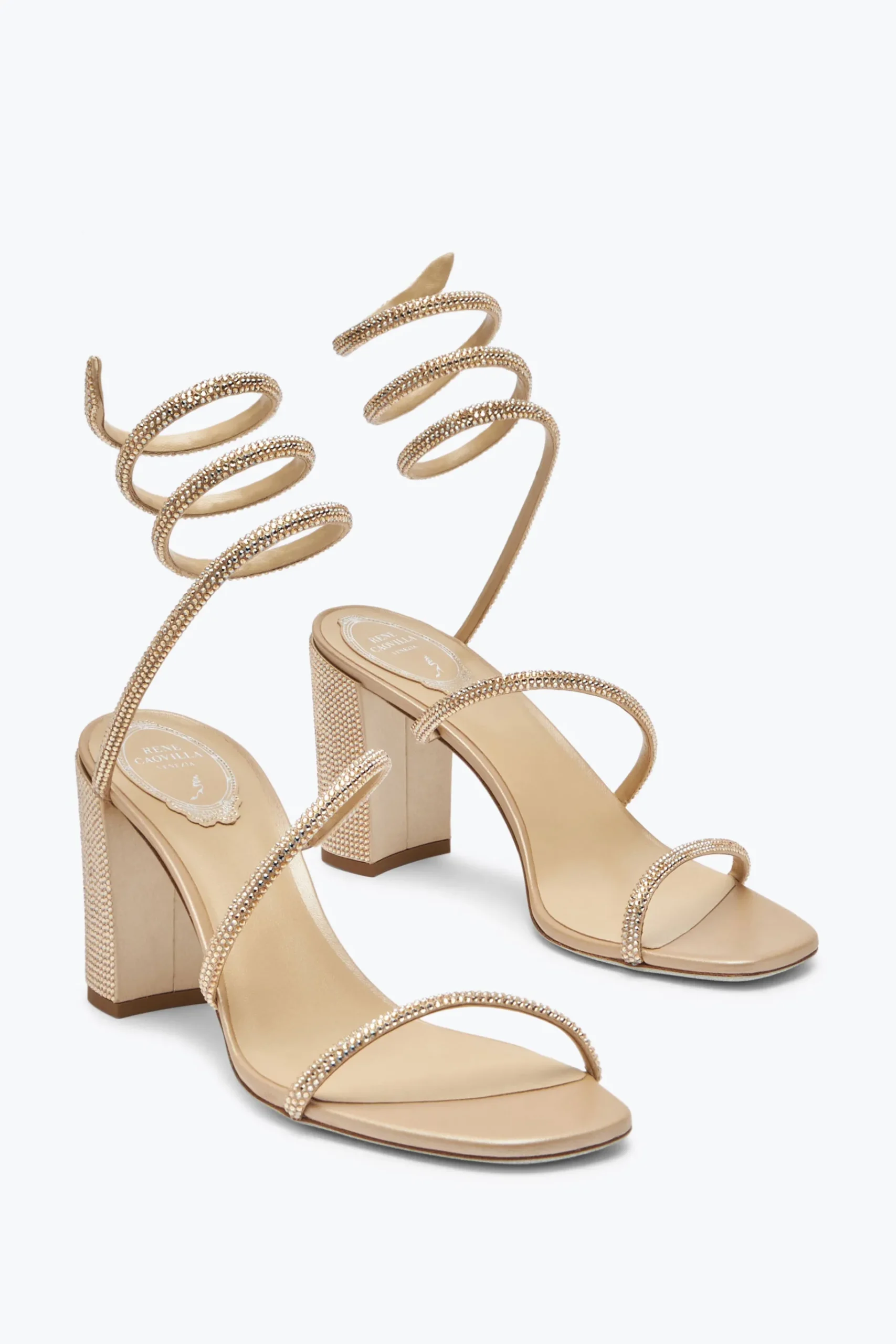 Sandali^Rene Caovilla Sandalo Cleo Con Cristalli 80 Beige