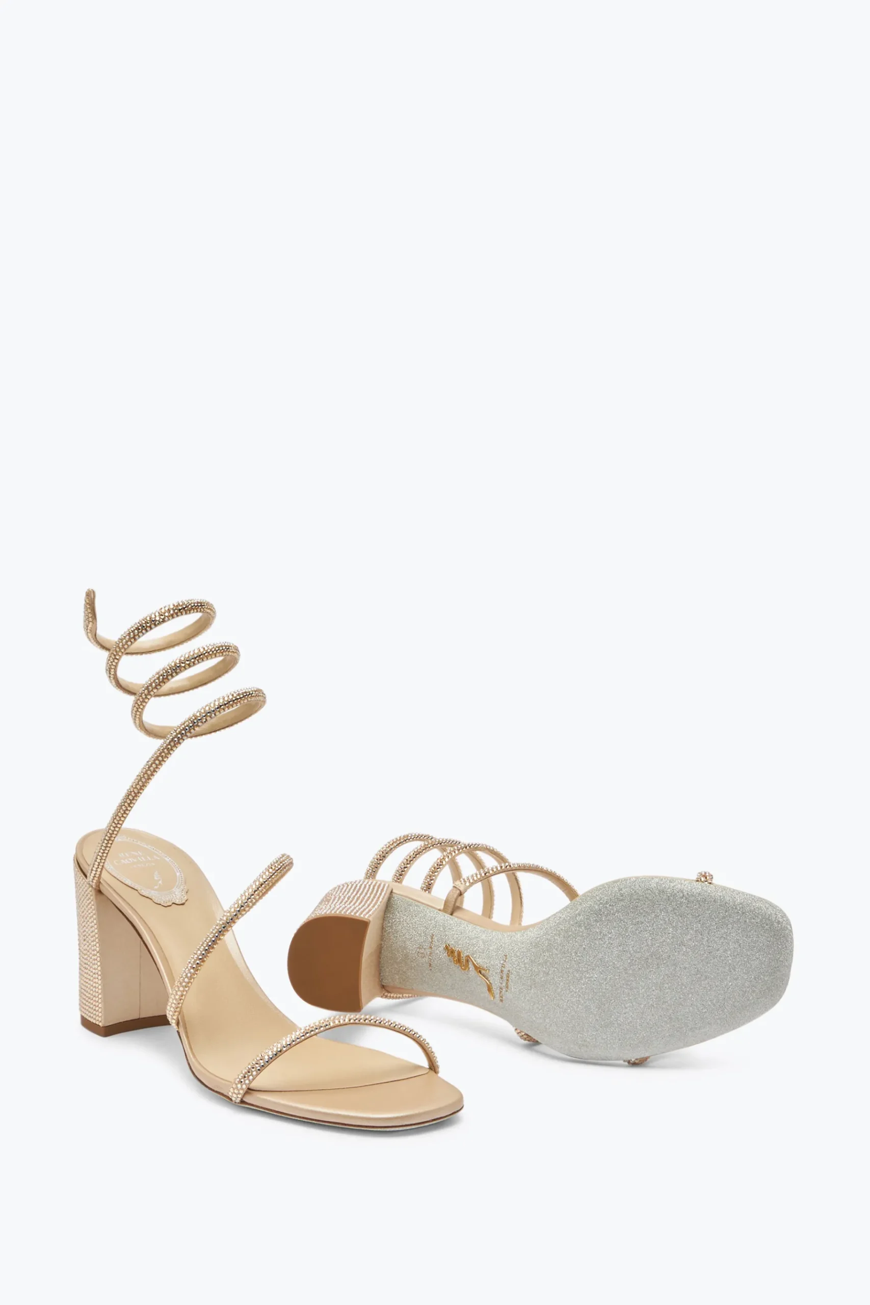 Sandali^Rene Caovilla Sandalo Cleo Con Cristalli 80 Beige