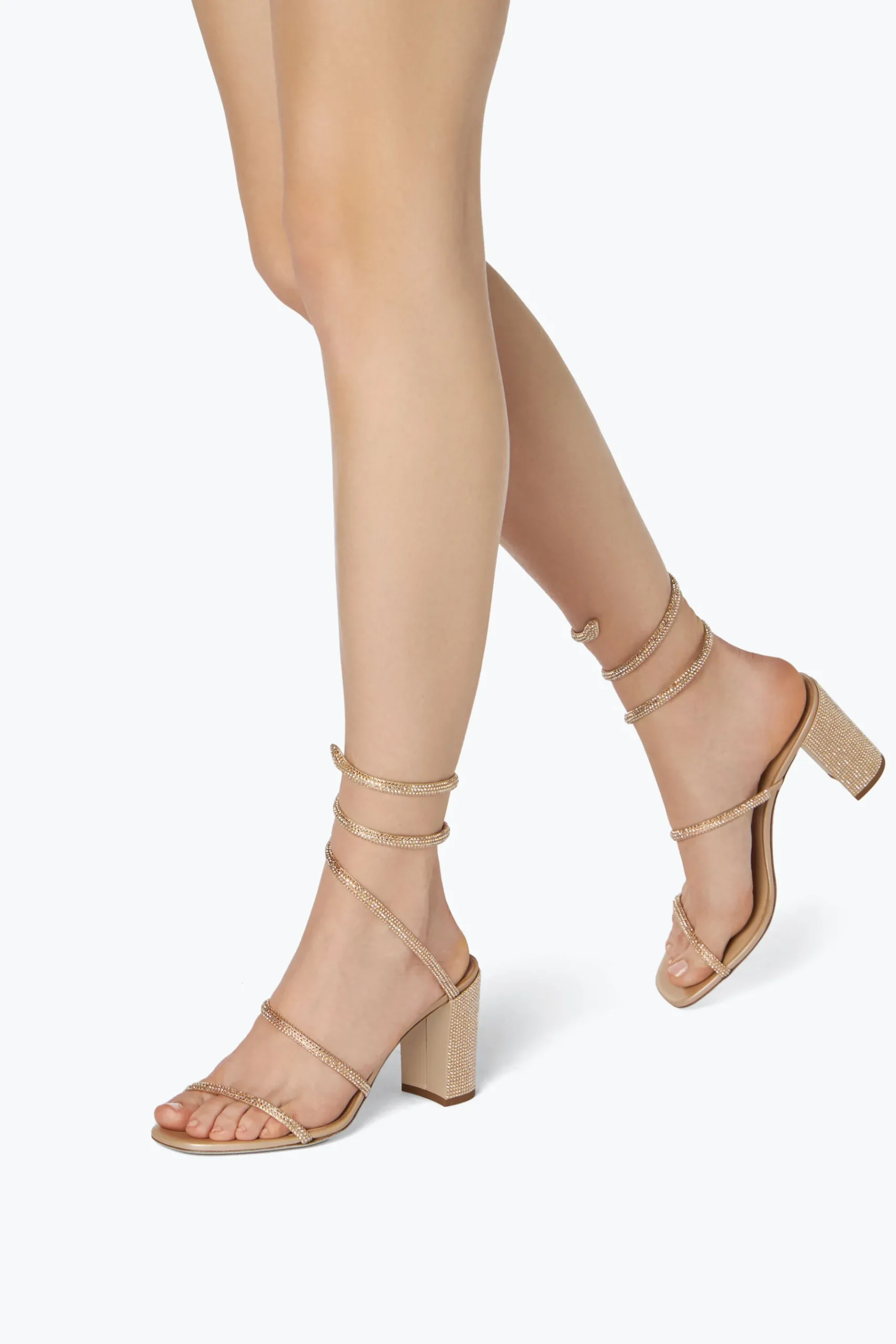 Sandali^Rene Caovilla Sandalo Cleo Con Cristalli 80 Beige
