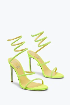 Sandali^Rene Caovilla Sandalo Cleo Fluo Con Cristalli 105 Giallo
