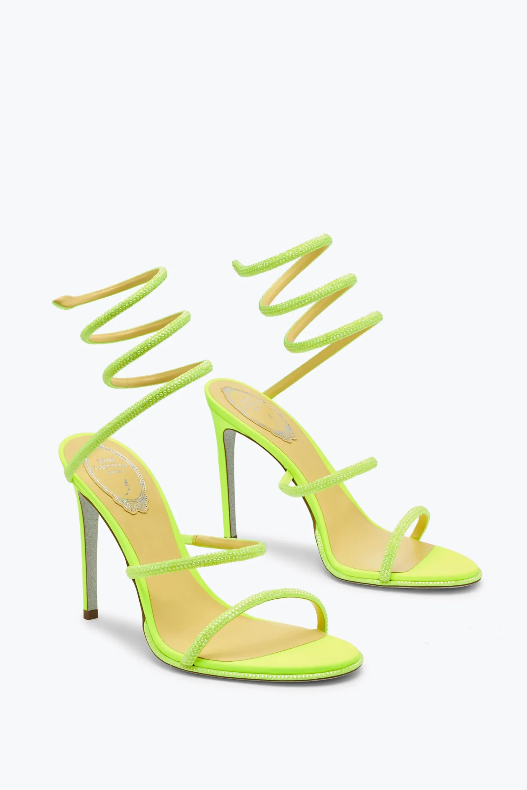 Sandali^Rene Caovilla Sandalo Cleo Fluo Con Cristalli 105 Giallo