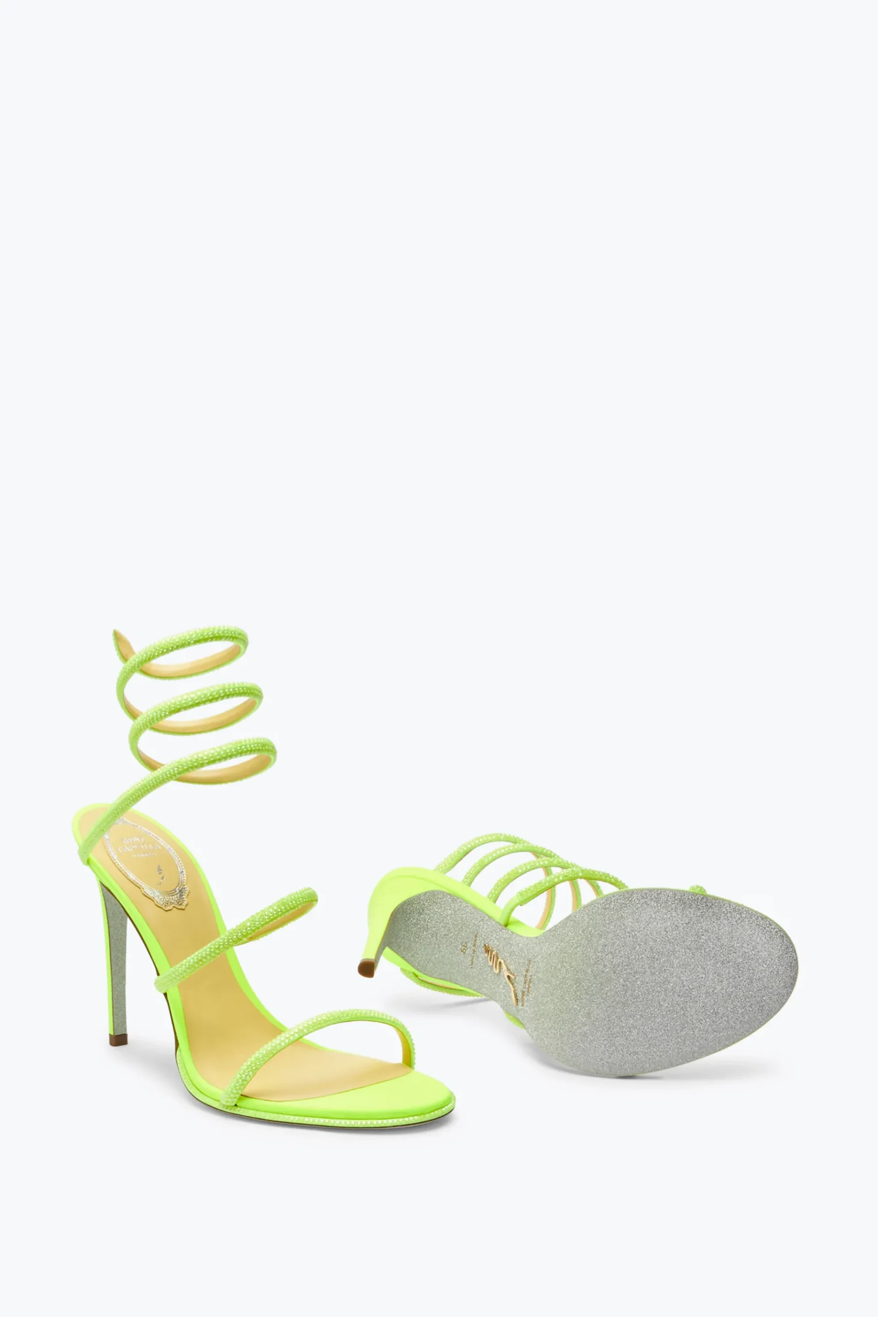 Sandali^Rene Caovilla Sandalo Cleo Fluo Con Cristalli 105 Giallo