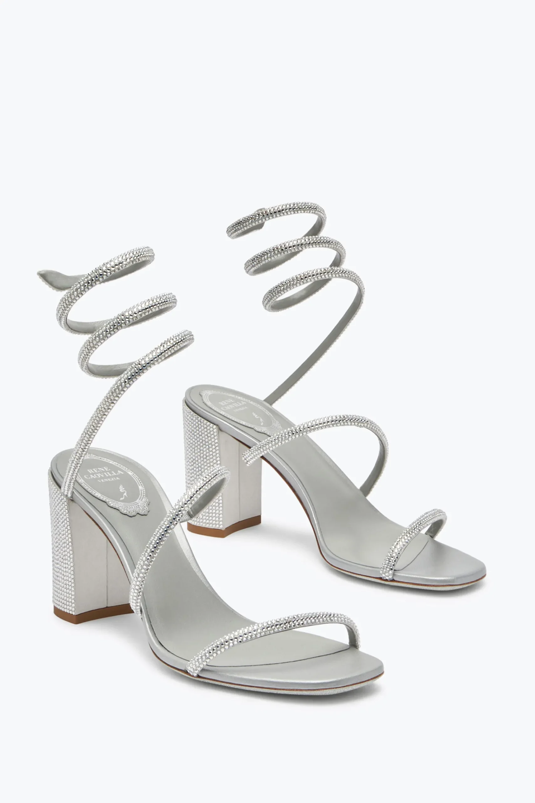 Per Le Damigelle|Sandali^Rene Caovilla Sandalo Cleo Con Cristalli 80 Grigio