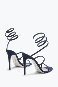 Sandali^Rene Caovilla Sandalo Cleo In Suede 105 Blu