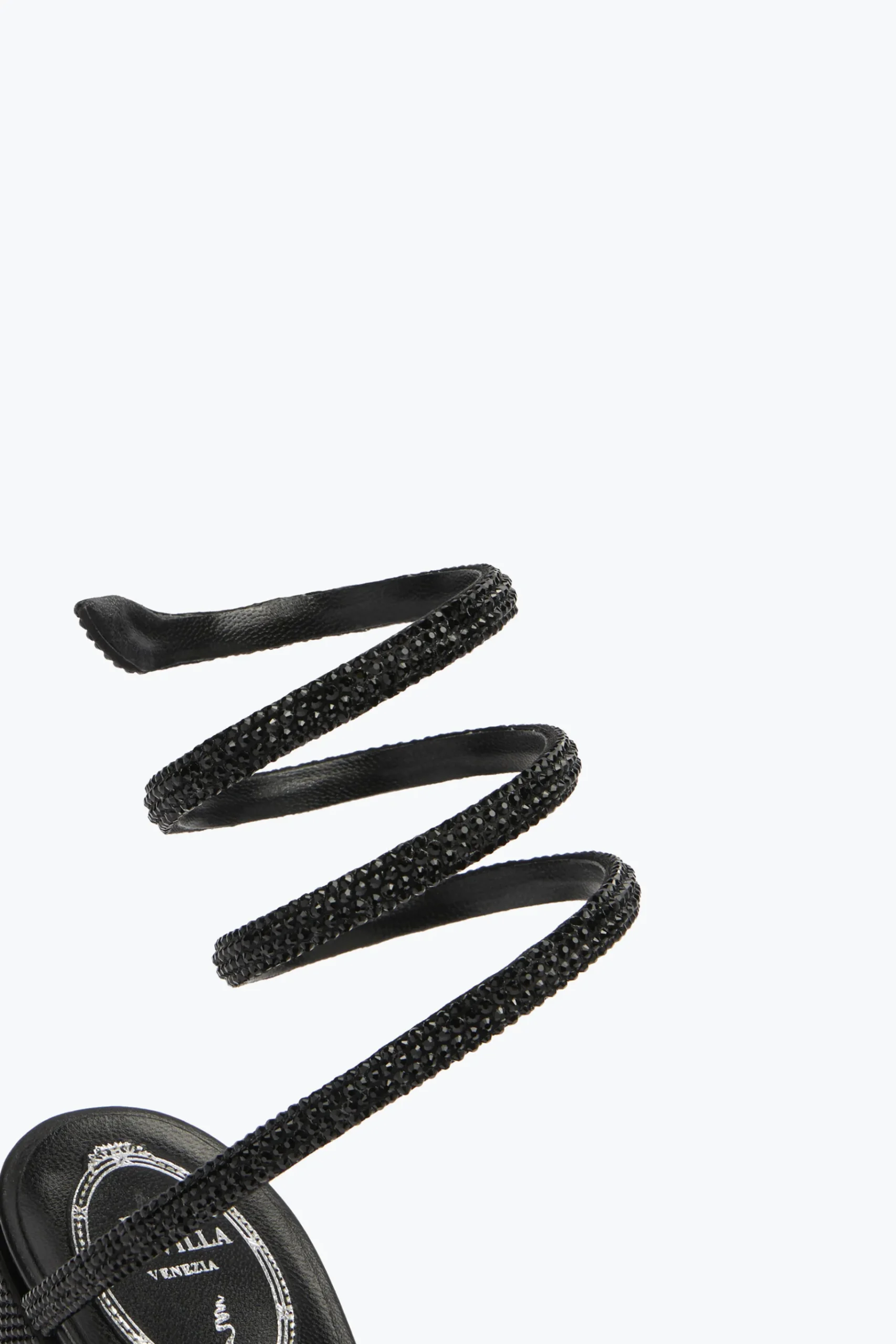 Clutch|Clutch^Rene Caovilla Sandalo Cleo Tacco A Blocco Con Cristalli 80 Nero