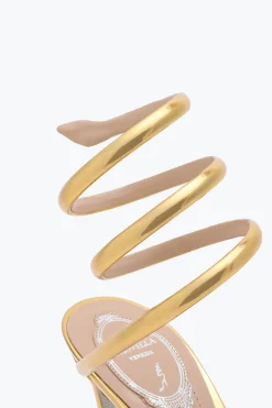Per Le Invitate|Sandali^Rene Caovilla Sandalo Cleo Metallizzato 105 Oro