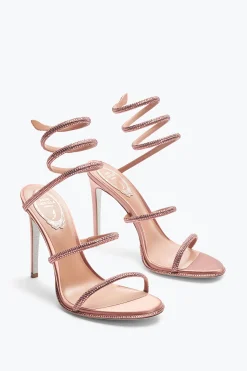 Sandali^Rene Caovilla Sandalo Cleo Con Cristalli 105 Oro rosa